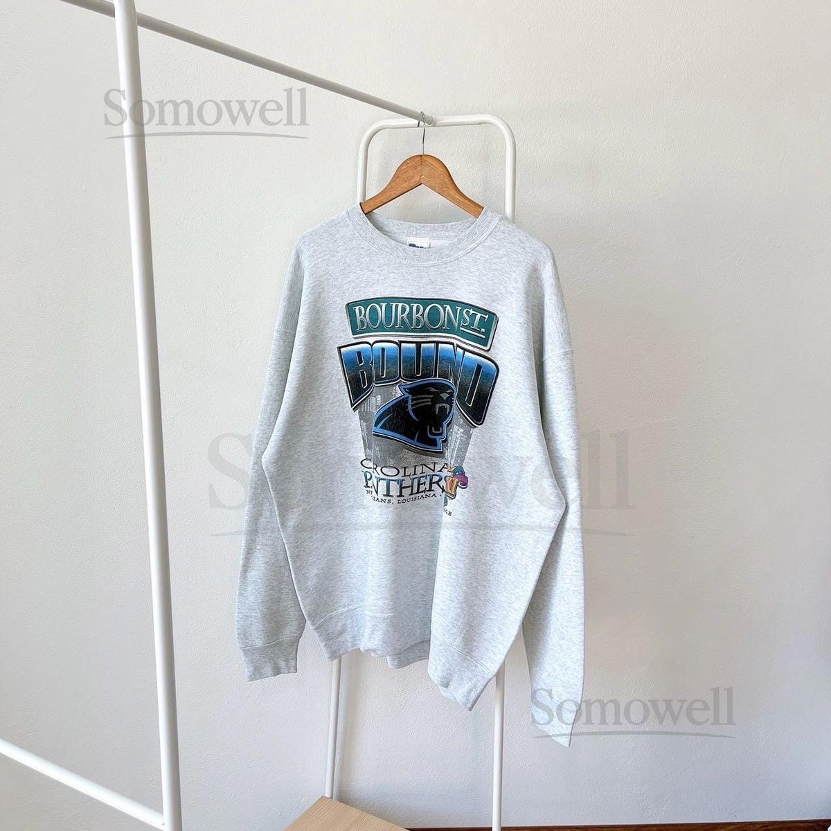 Vintage 90s Carolina Panthers 1996 football Pro player gray sweatshirt XXL_922