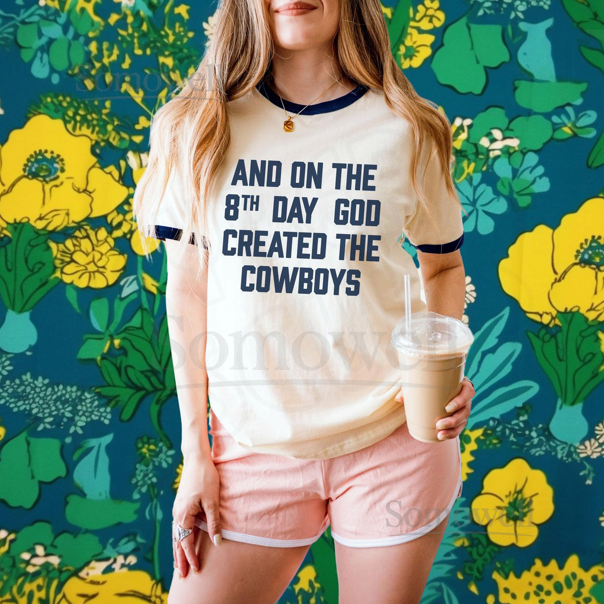 Personalized Cowboys Ringer T-Shirt 1970s Vintage Style Fan Gift_423