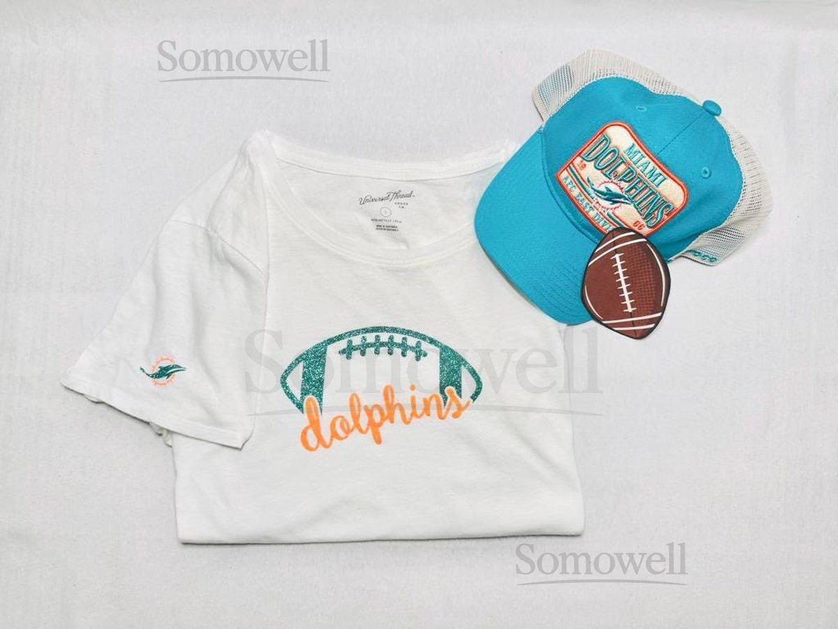 Dolphins Football T-Shirt Miami Fan Apparel_288