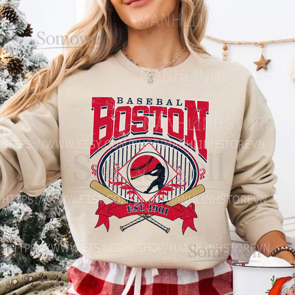 Personalized Boston Baseball Sweatshirt Boston Hoodie Boston baseball T-shirt Custom Baseball Shirt Baseball Shirt_502