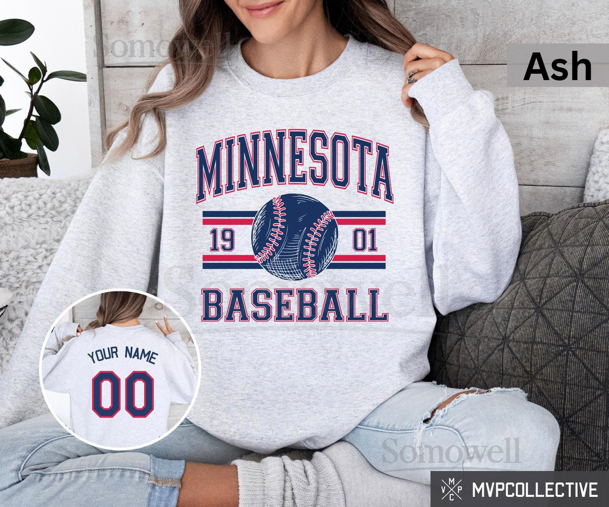 Retro Minnesota Baseball Sweatshirt - Vintage Minnesota Baseball Crewneck - Trendy Minnesota Shirt - Customized Baseball Sweatshirt_726