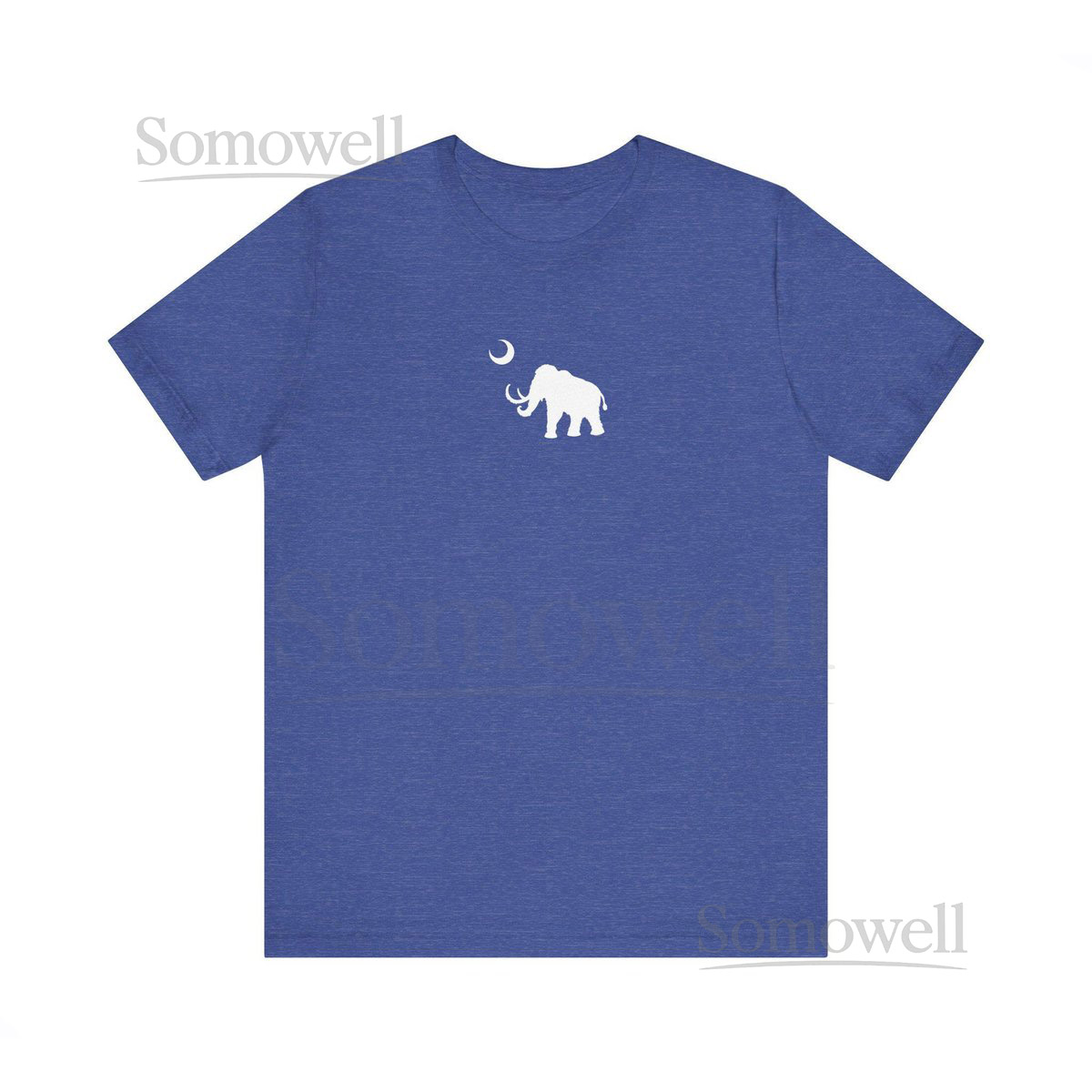Big Woolly Mammoth with Moon Unisex Short Sleeve Tee_46
