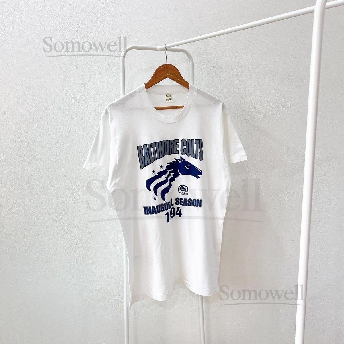 Vintage 90s Baltimore Colts football 1994 vintage Screen stars white t-sh_929