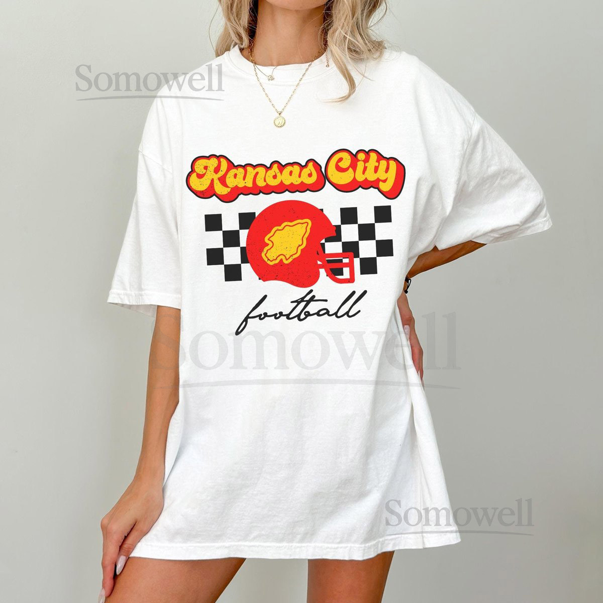 Kansas City Football Shirt Kansas City T-Shirt Vintage Kansas City Shirt Chief Shirt Comfort Colors Kansas City Shirt KC Football Tee_361