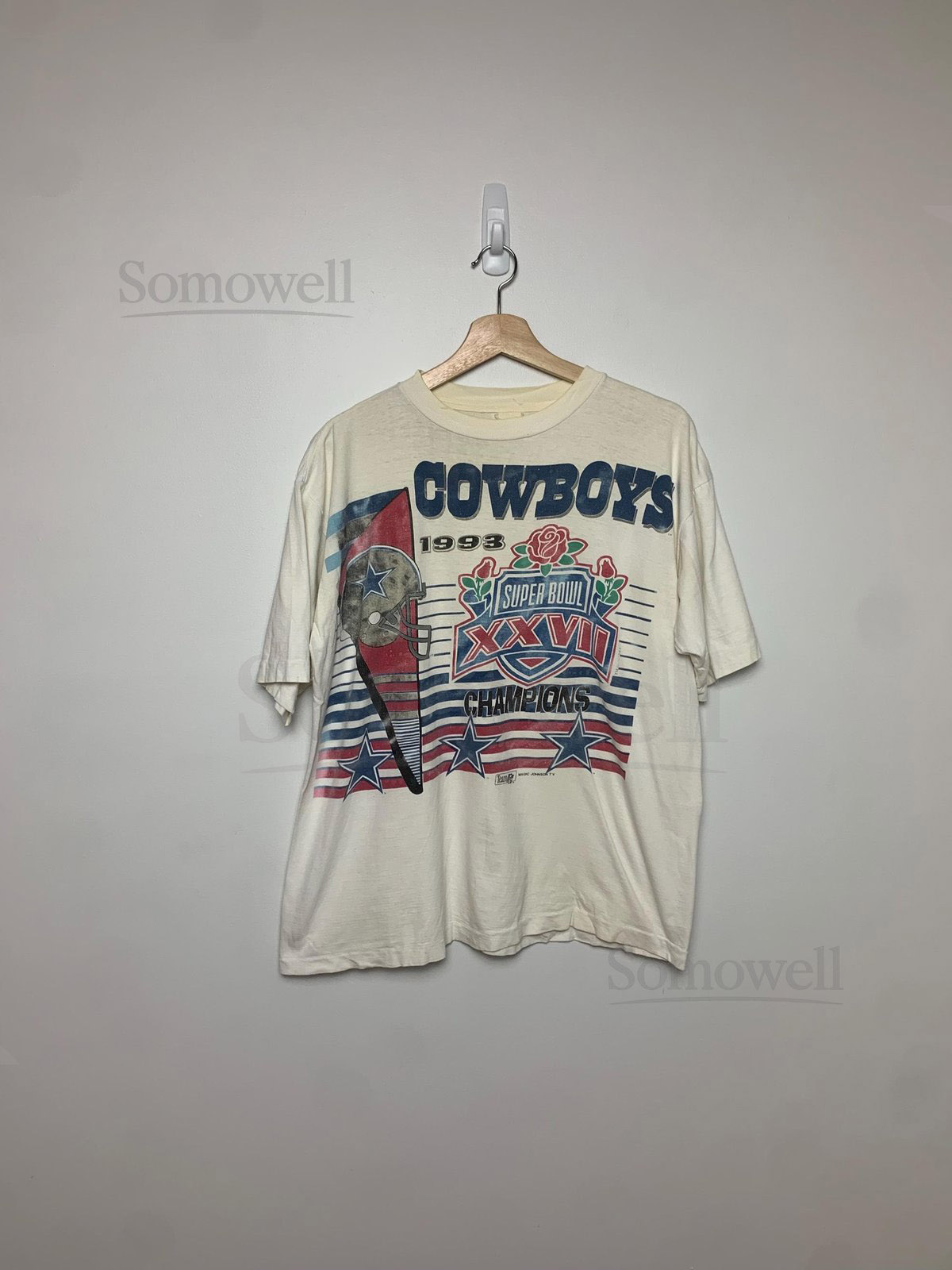 1992-93 Dallas Cowboys Magic Johnson T's NFL Sports T-Shirt_2
