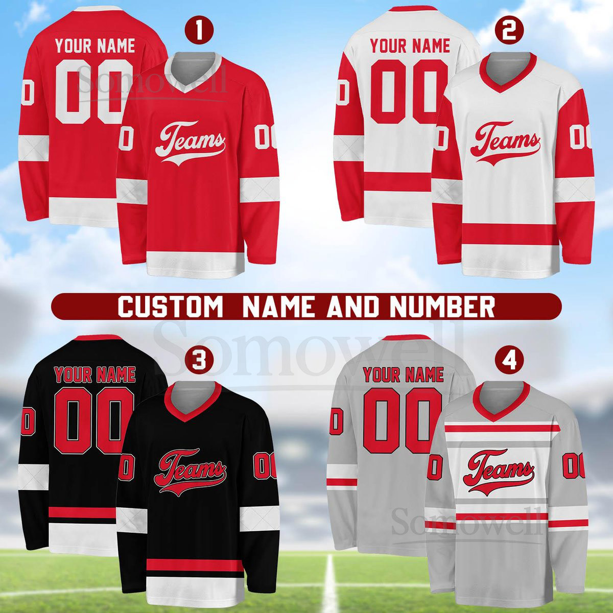 Personalized Team Name Number Hockey Jersey Custom Name Hockey Jersey Hockey Jersey Uniform For Hockey Fans Hockey Lovers_764