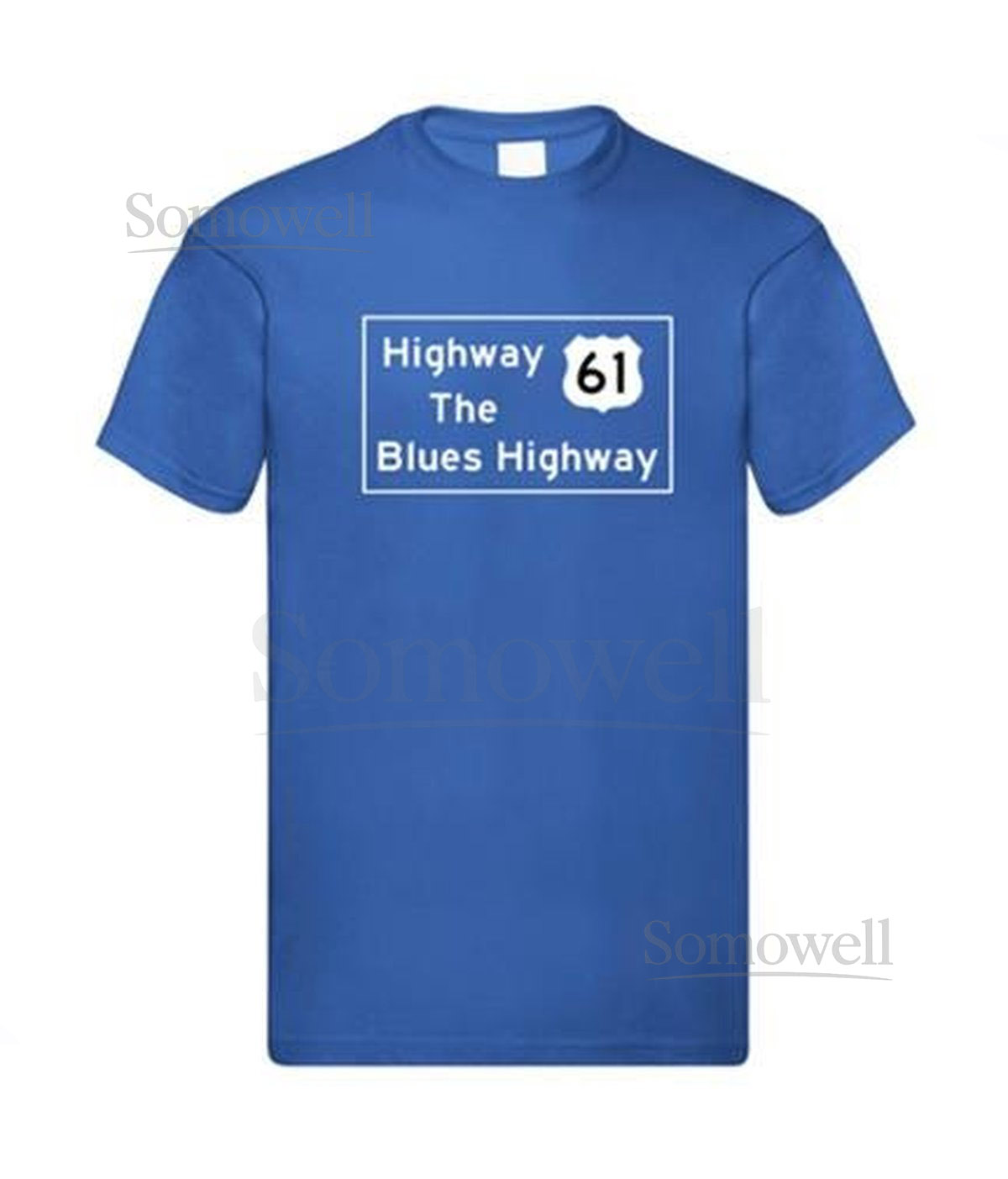 Highway 61 T Shirt GT192 Unisex Style 100 Cotton Blue_200