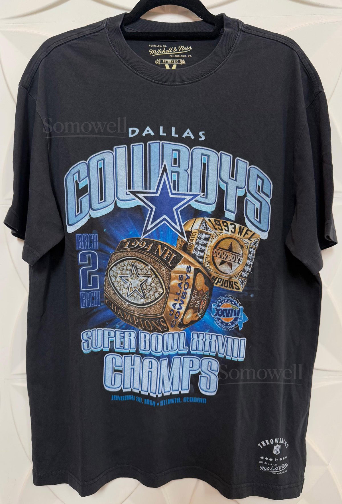 Vintage Dallas Cowboys Mitchell Ness throwback t-shirt sz M_537