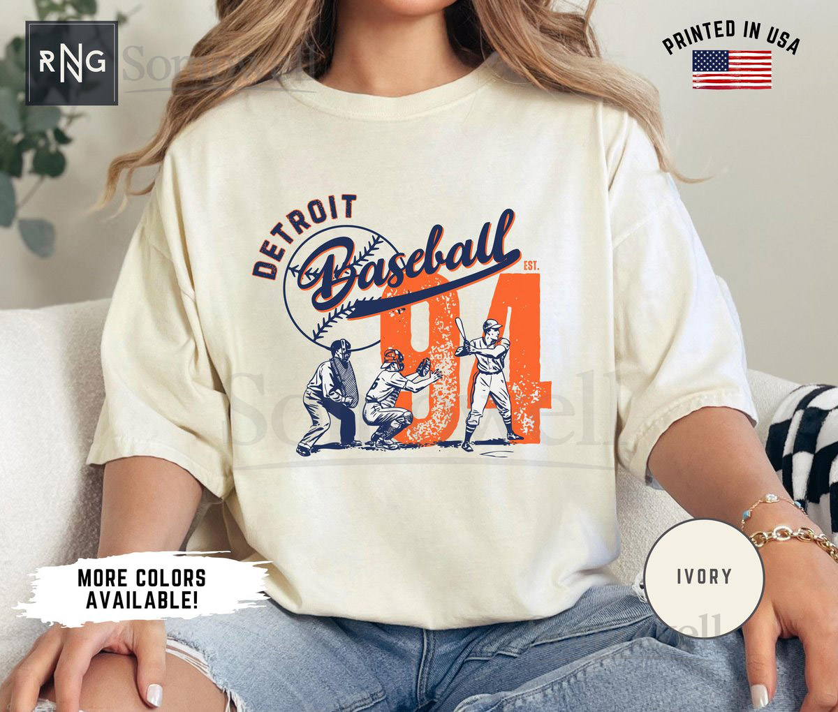 Retro Detroit Baseball Shirt Tiger Baseball Shirt Detroit Sports Fan Apparel Tiger Baseball Game Day Tee Retro Baseball Fan Gift_713