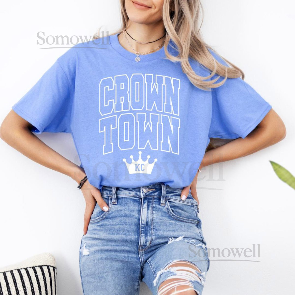 Crown Town KC Baseball Shirt - Kansas City Royals Crewneck_98