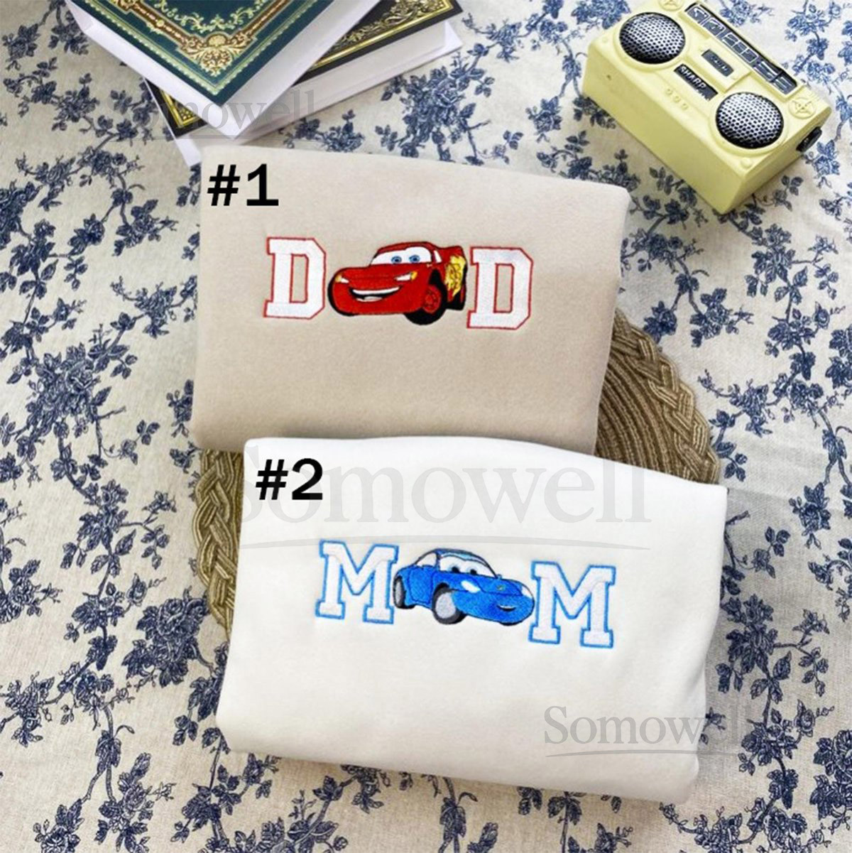 Mcqueen And Sally Embroidered Sweatshirt Disney Movie Embroidery Hoodie Cars Shirt Mom And Dad Matching Shirt Valentine Couple Gift_120