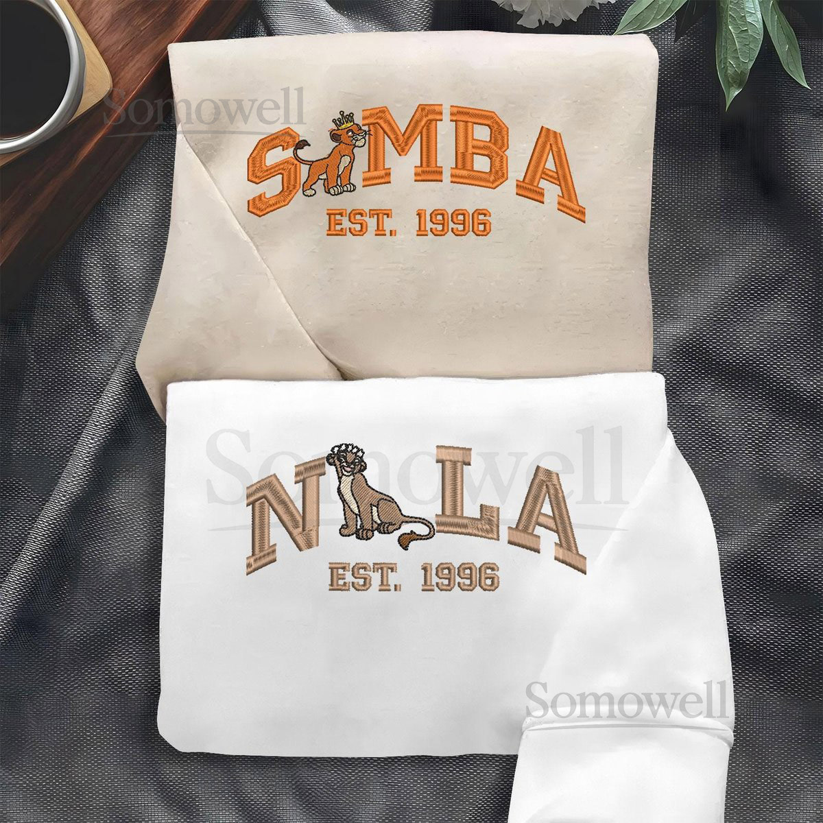 Simba Nala Couple Embroidered Sweatshirt The Lion King Embroidery Hoodie Disney Cartoon Shirt For Women Men Valentine Couple Gift_148