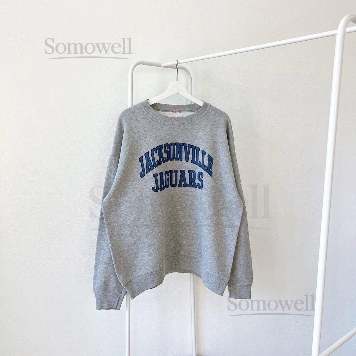 Vintage Jacksonville Jaguars football Vintage gray sweatsh_1009