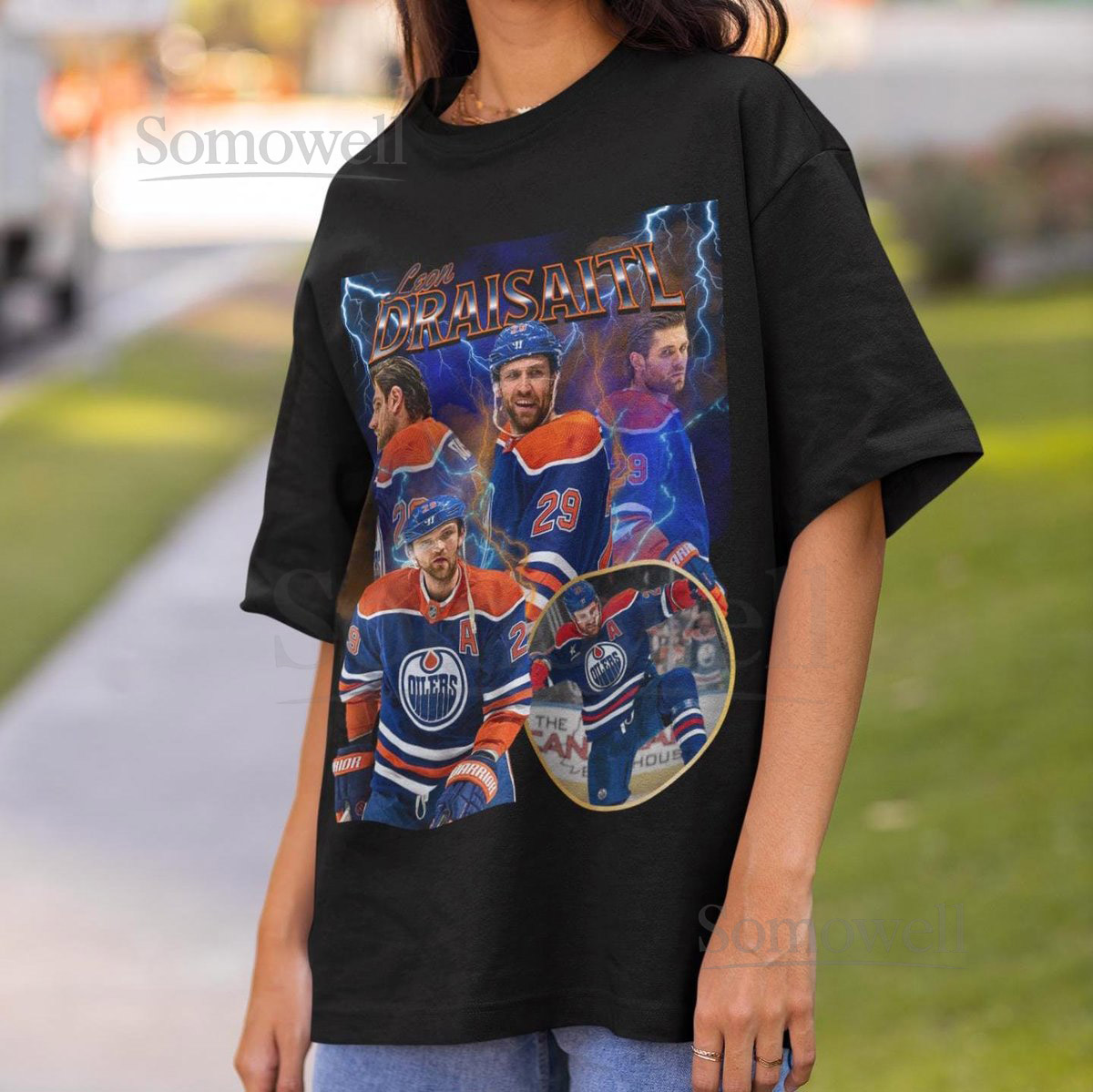Leon Draisatil Shirt Vintage 90s Edmonton Oilers NHL Fan Hockey Design Retro Bootleg Gift Classic Graphic Tee Unisex T-Shirt Limited Edition_263