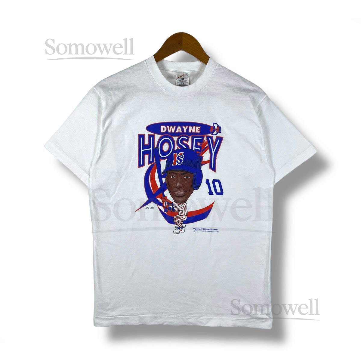 Rare Vintage 90's DWAYNE HOSEY Boston Red Sox Graphic Tee Shirt Medium Size_506