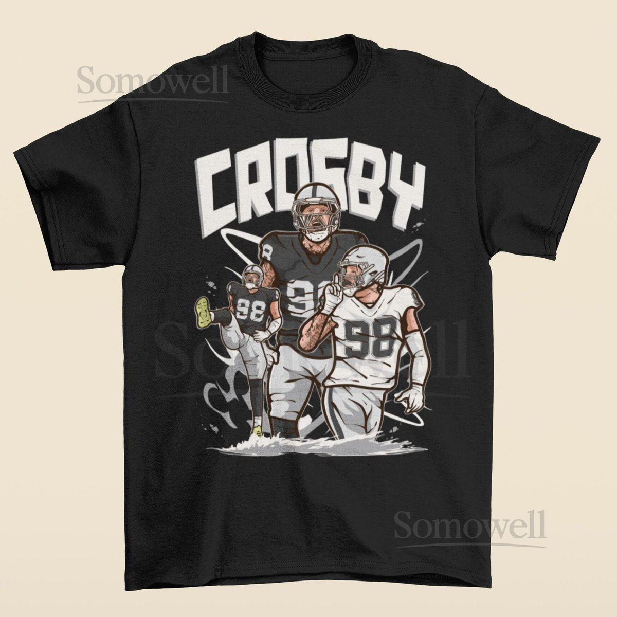 Maxx Crosby Cartoon Style Las Vegas Football T-Shirt_613