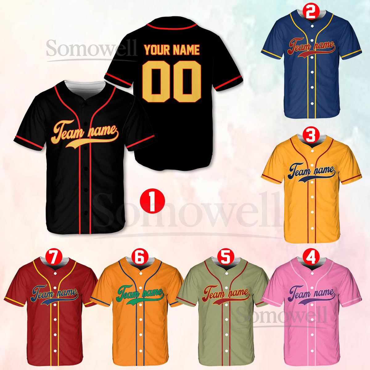 Personalized Team Name And Number Baseball Jersey Custom Baseball Jersey Shirt Baseball Jersey Uniform For Baseball Fans Lovers_581