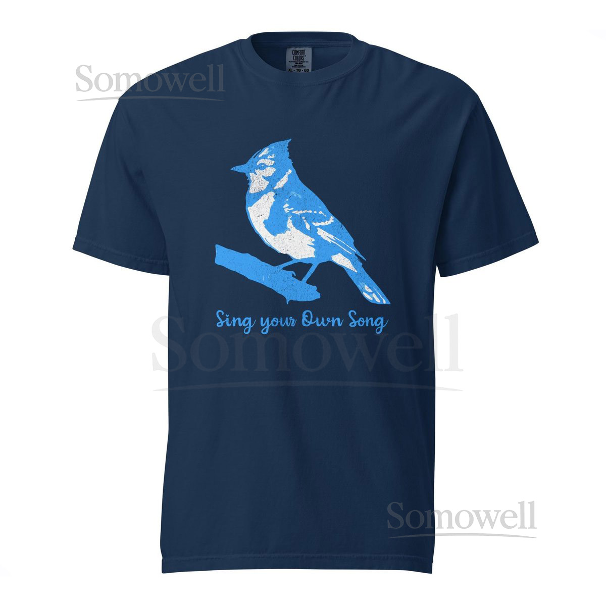 Blue Jay T-Shirt Unisex Heavyweight Cotton Tee for Bird Lovers_120