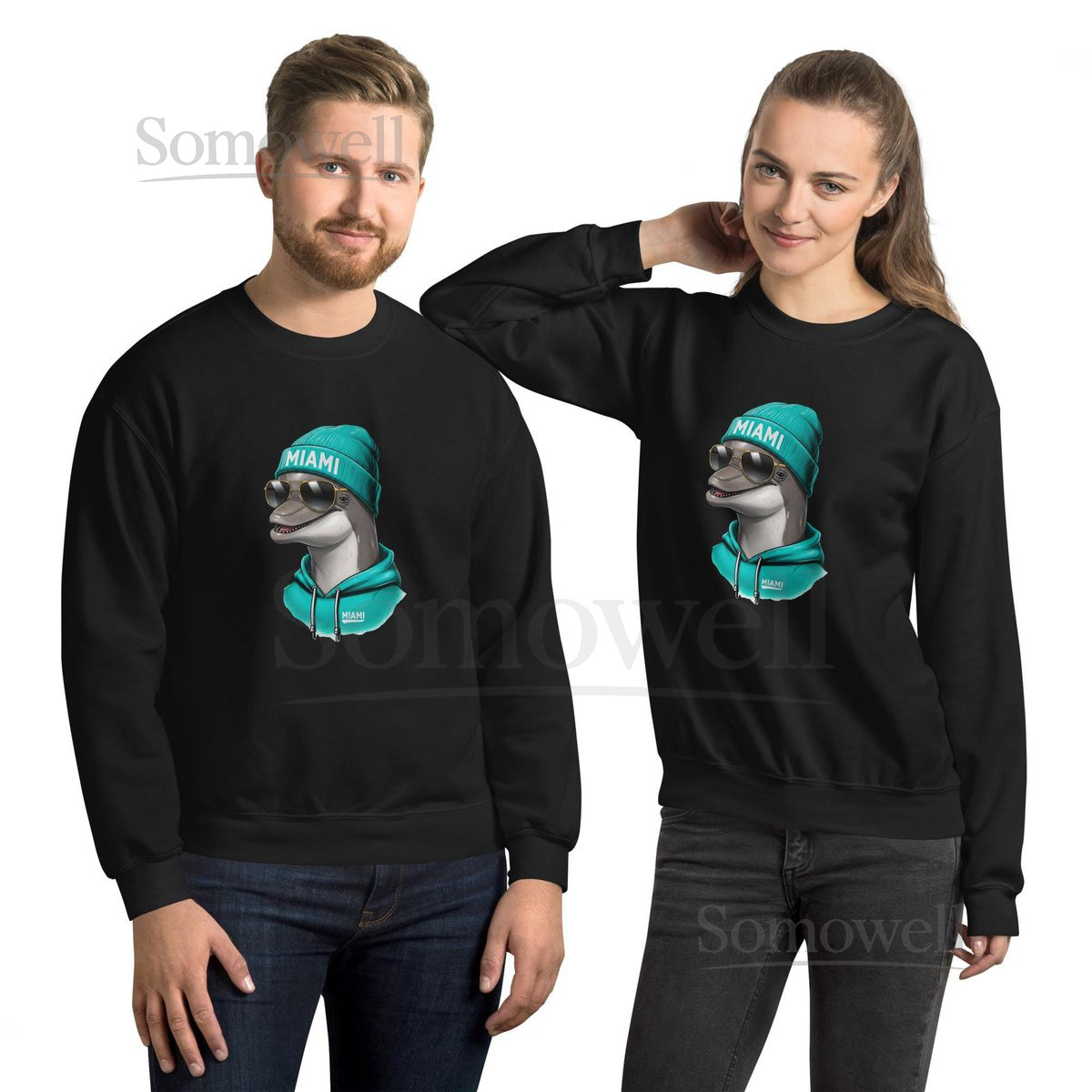 Miami Spirit Animal Dolphin Football Fan Mascot Unisex Sweatshirt_465