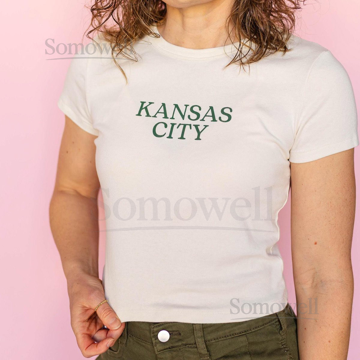 Kansas City Baby Tee - Cream Green - KC Shirt_332