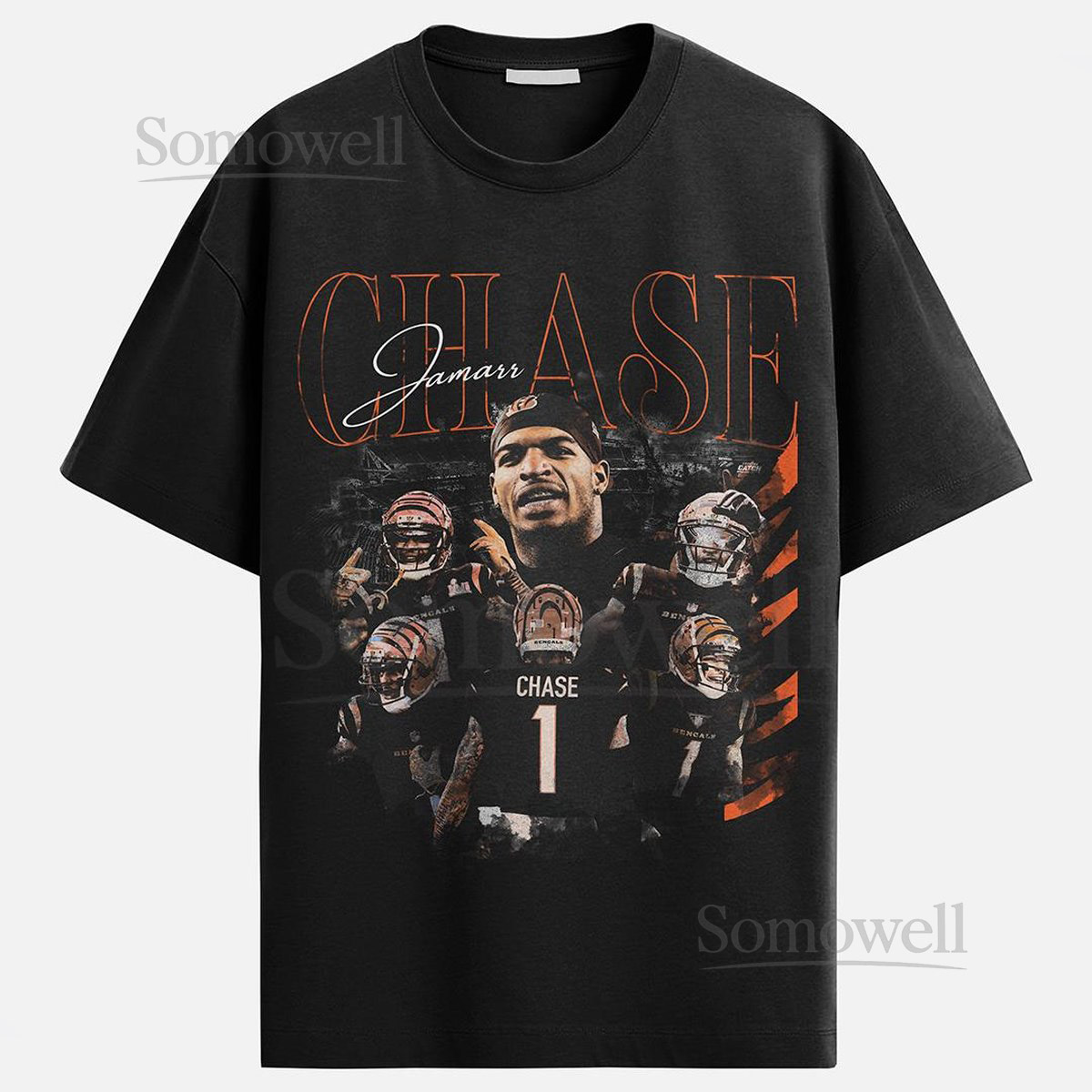 Vintage Jamarr Chase Shirt Cincinnati Bengals Retro Football Shirt Unisex Shirt Men Women Classic 90s Bootleg Clothing Oversized shirt_1094