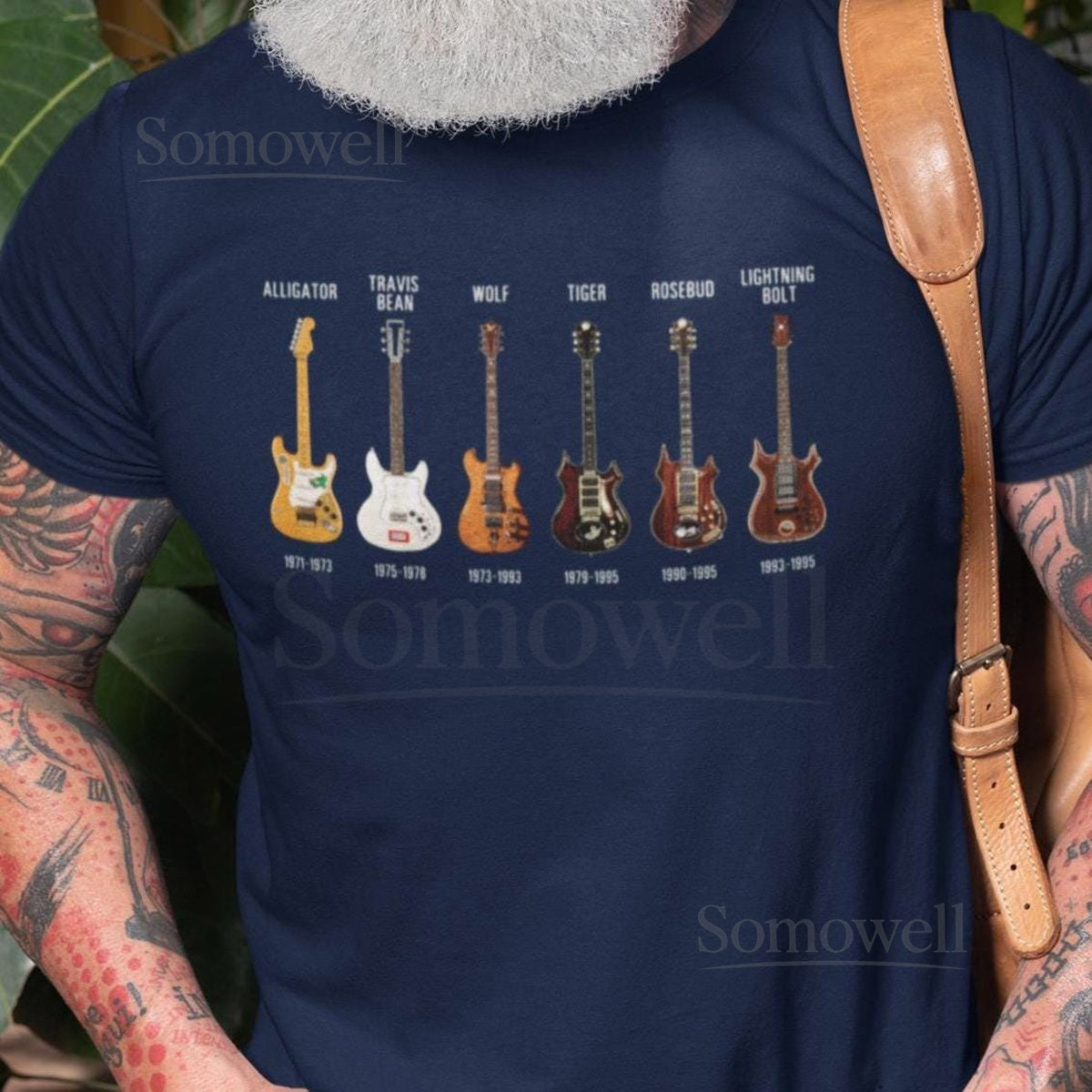 Jerry Garcia Guitar History Grateful Dead - Heavyweight Unisex Crewneck T-shirt Gildan 5000_552