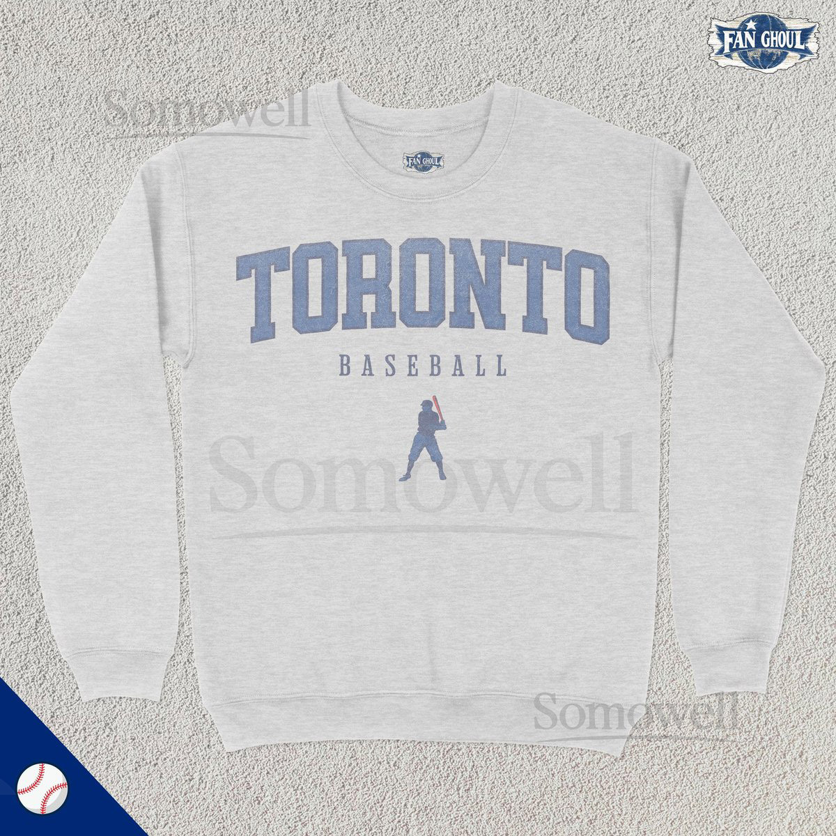 Toronto Baseball Varsity Sweatshirt Sports Crewneck College Sweater Baseball Fan Gift Baseball Lover Apparel Vintage Retro Blue Jay_849