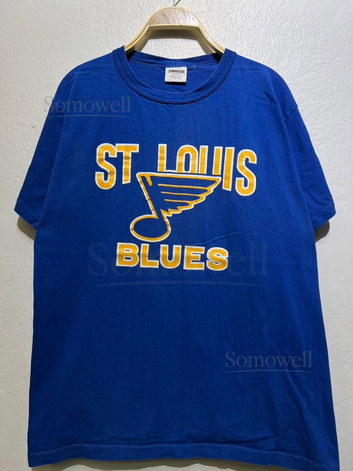 Vintage 1980s St. Louis Blues NHL Hockey Team Logo Graphic T Shirt Size XL_667