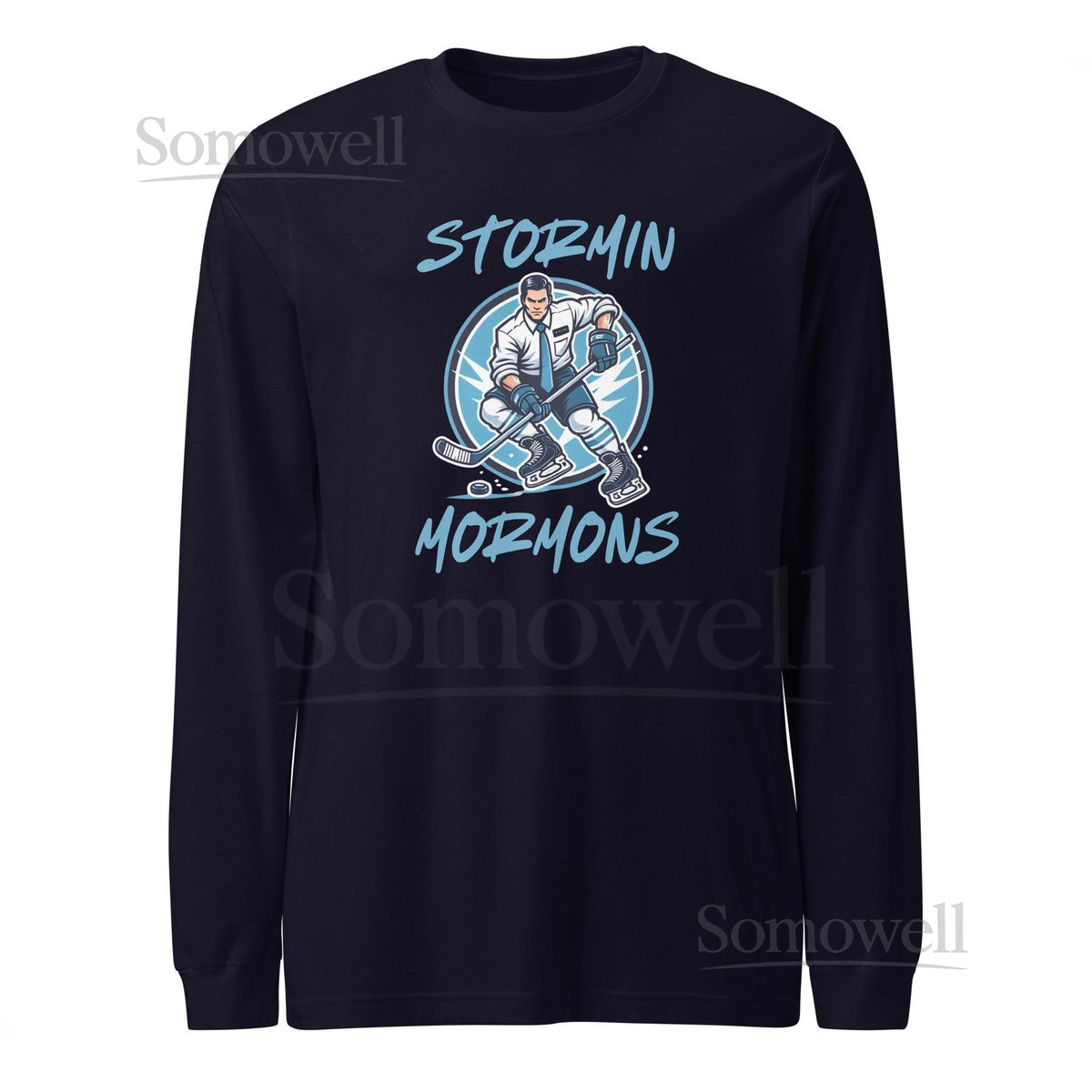 Utah Stormin Mormons Hockey Long Sleeve Tee unisex_645