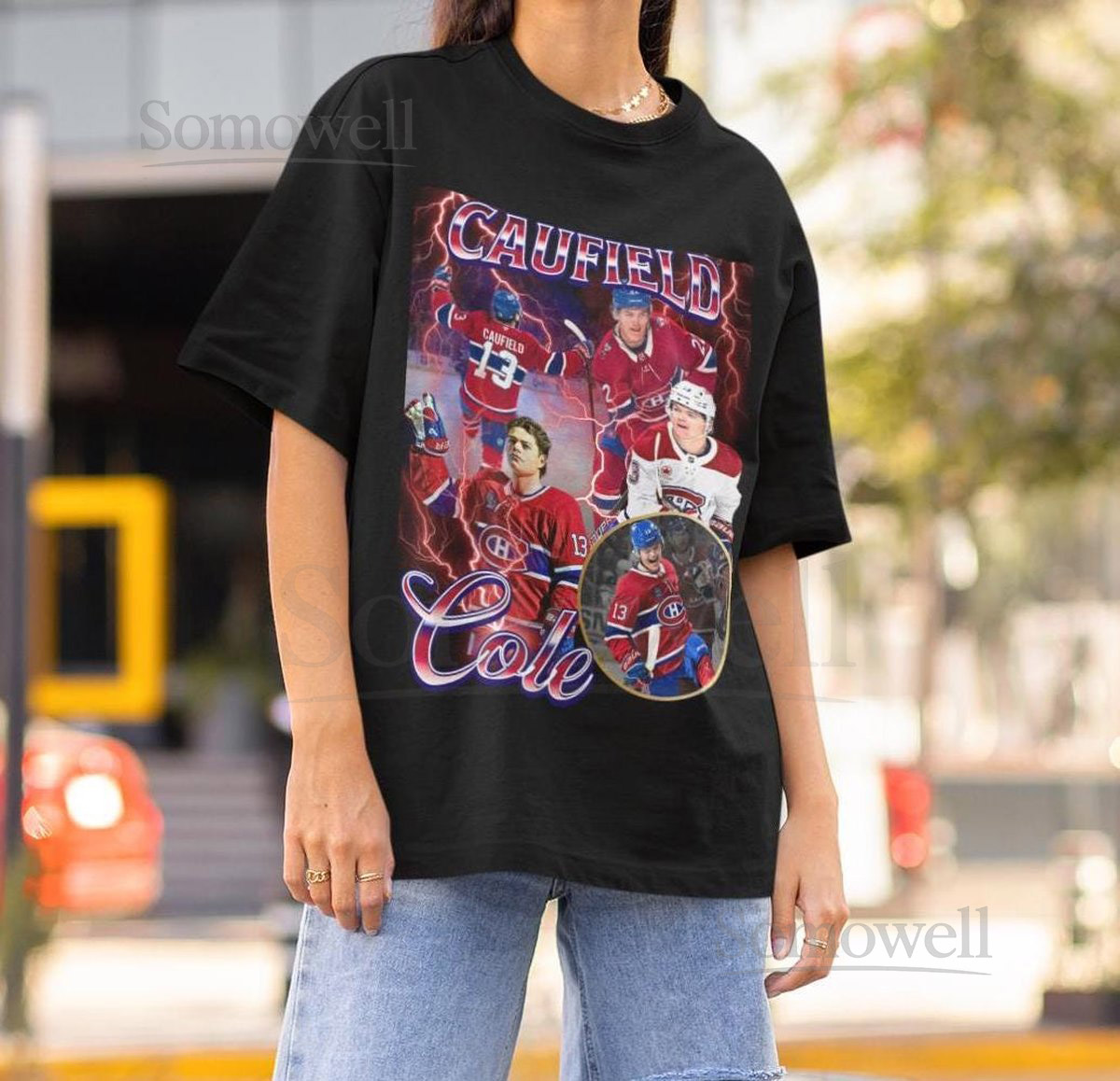 Cole Caufield Vintage 90s Montreal Canadiens NHL Hockey Design Retro Bootleg Gift Classic Graphic Unisex T-Shirt Limited Edition Habs Shirt_90