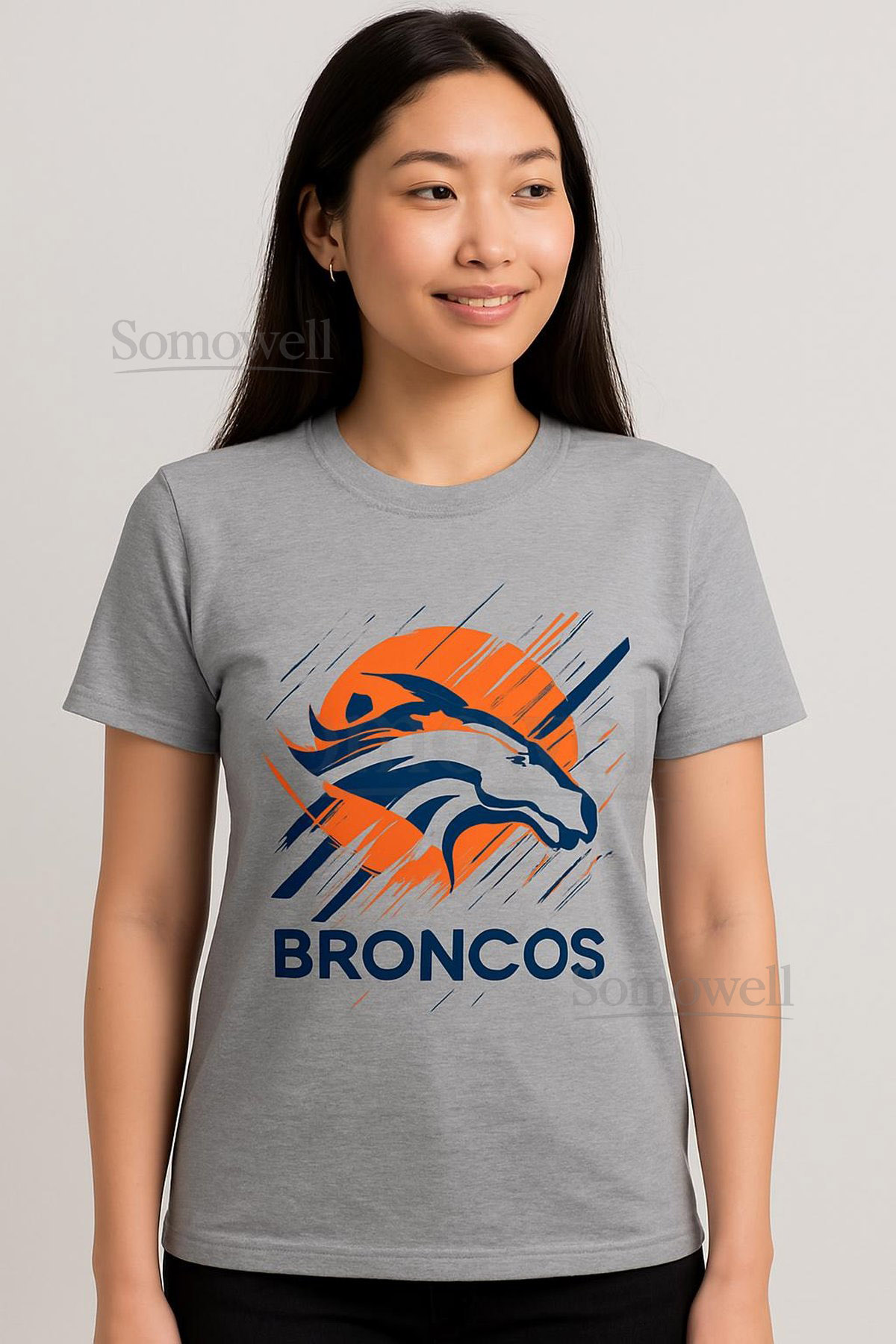 Denver Broncos Abstract T-Shirt_295