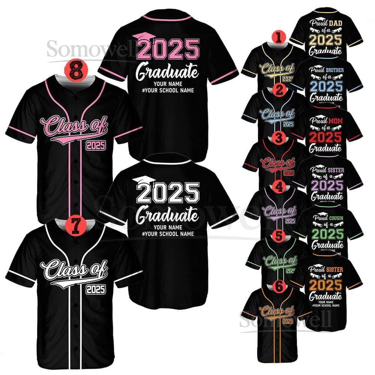 Personalized Proud Family Baseball Jersey Custom Class of 2025 Graduate Baseball Jersey Graduation 2025 Jersey Senior 2025 Gifts_340