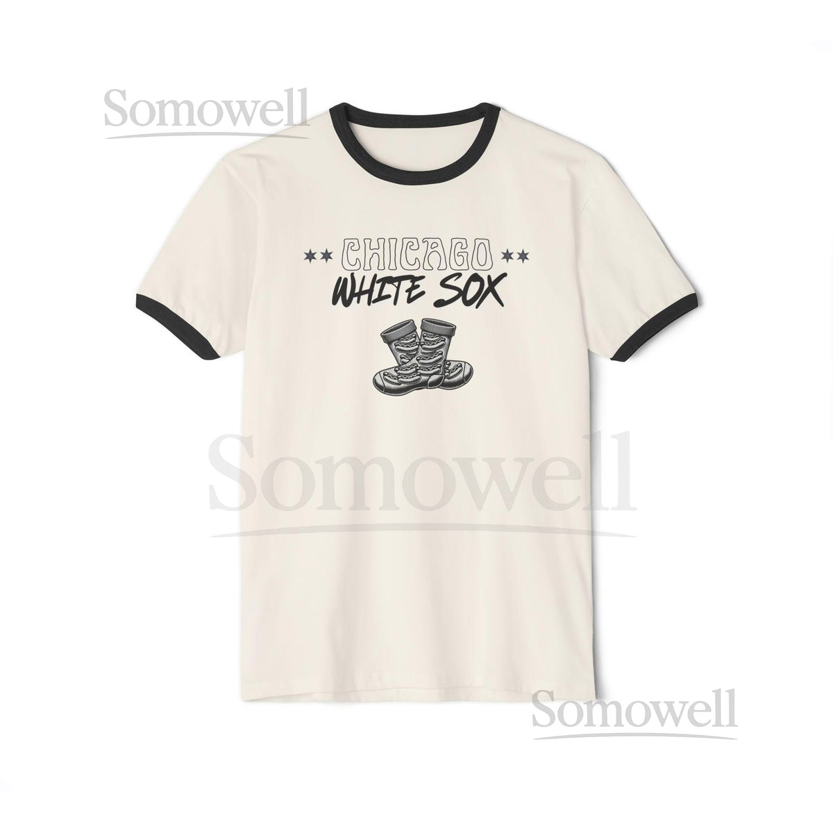 Vintage Chicago White Sox Ringer T-Shirt Baseball Fan Gear Retro Sportswear Unisex Tee for Game Day Casual Outfit_464