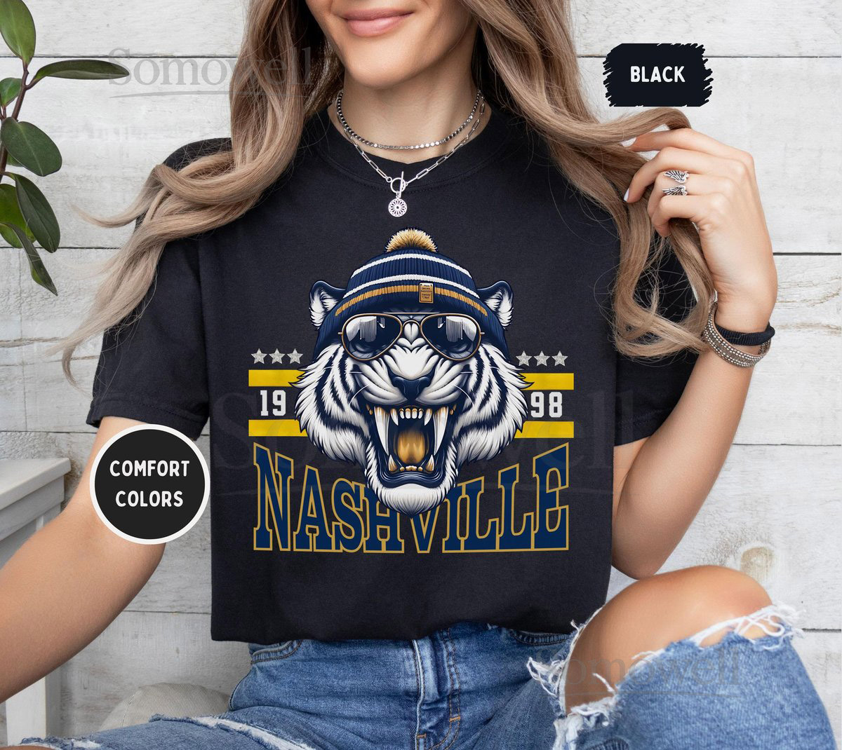 Nashville Hockey Comfort Colors Shirt Vintage Style Tee Distressed Hockey Fan Apparel Soft Cotton Top Sports Team Predator Fan T shirt_320