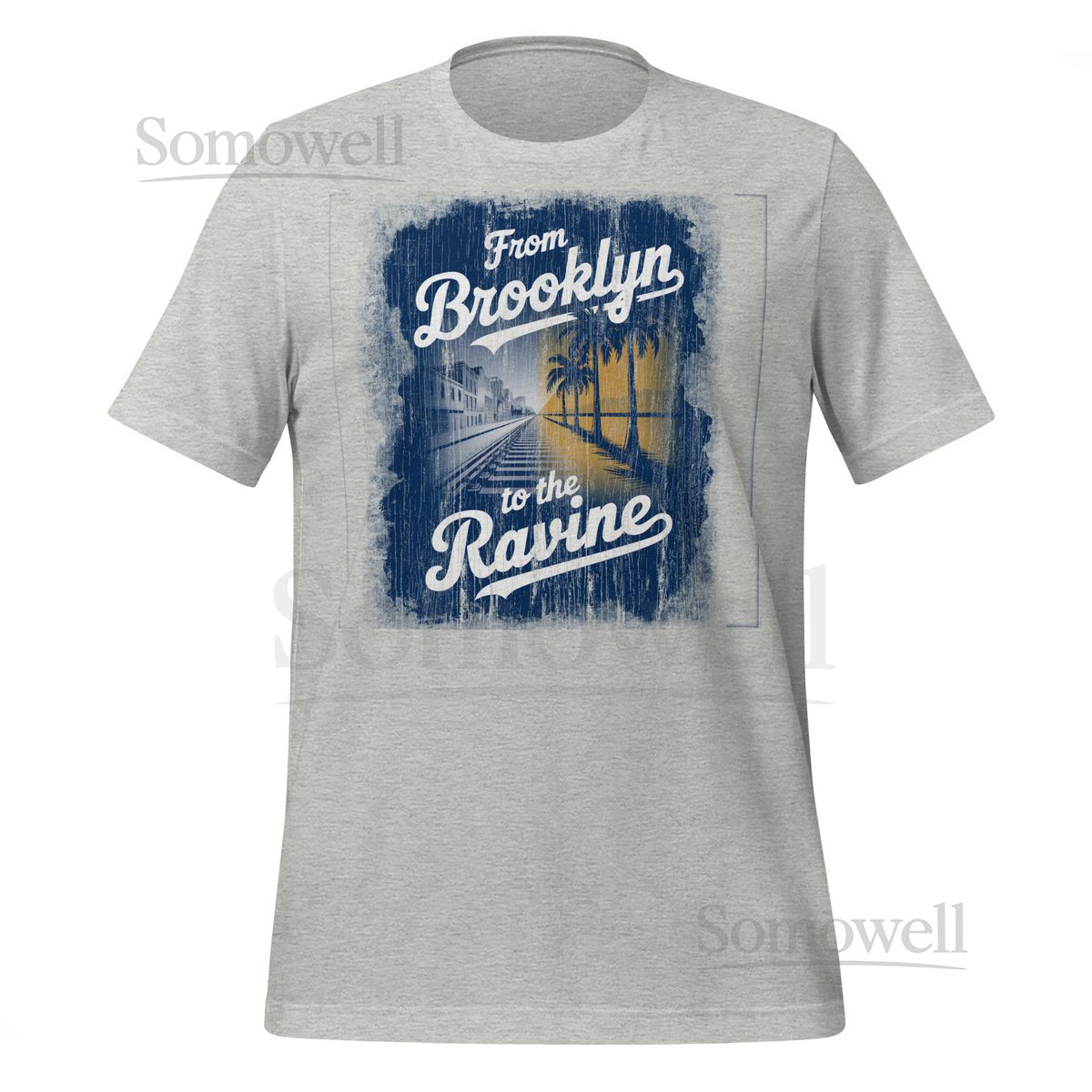 From Brooklyn to the Ravine T-Shirt Vintage LA Baseball Fan Tee_411