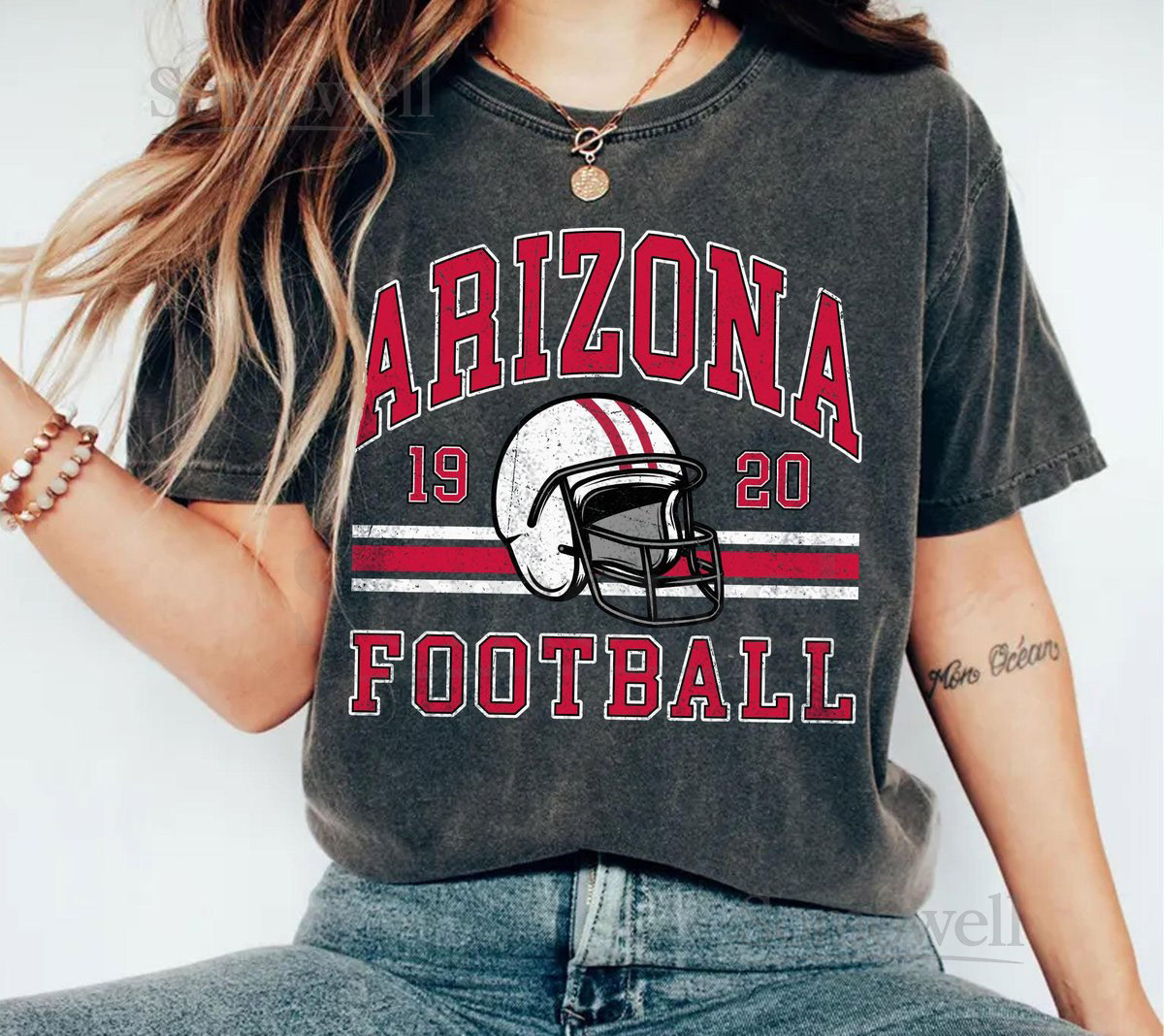Comfort Colors Arizona Cardinal Football T-Shirt Vintage Arizona Football T-Shirt Cardinal Fan Gift Arizona Game Day T-shirt_574