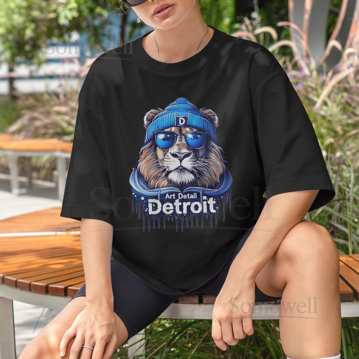 Detroit Football Shirt - Cool Lions Football Shirt Animal Face Shirt Game Day Shirt Lions Fun Gift_123