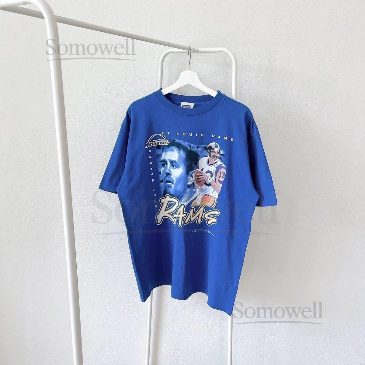 Vintage 2000 St. Louis Rams Kurt Warner 13 T-Shirt XL_781