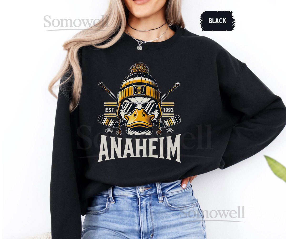 Anaheim Hockey Sweatshirt Unisex Crewneck Jumper Duck Team Fan Apparel Sports Lover Gift Long Sleeve Pullover_24