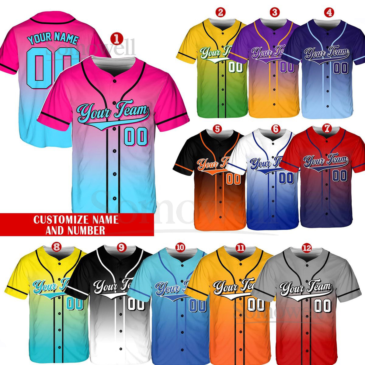 Personalized Team Name And Number Baseball Jersey Custom Baseball Jersey Shirt Baseball Jersey Uniform For Baseball Fans Baseball Lovers_552