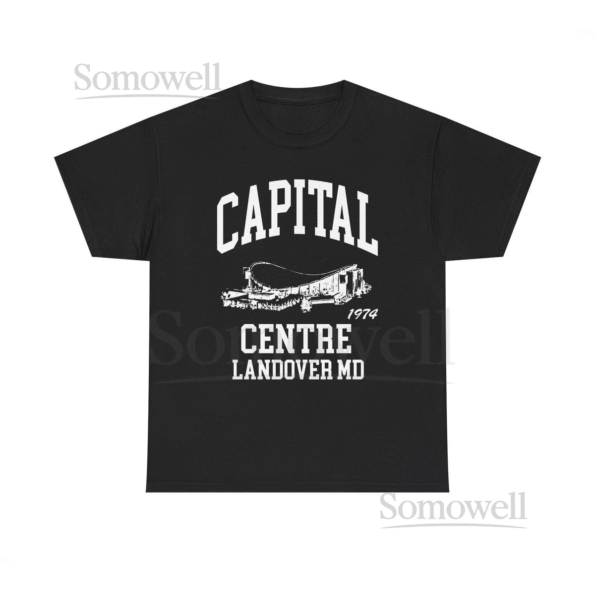 Throwbackmax Capital Centre 1974 Hockey Classic Cut Premium Tri-Blend Tee Shirt - Past Home of Your Washington Capitals Heavy Cotton Tee_261
