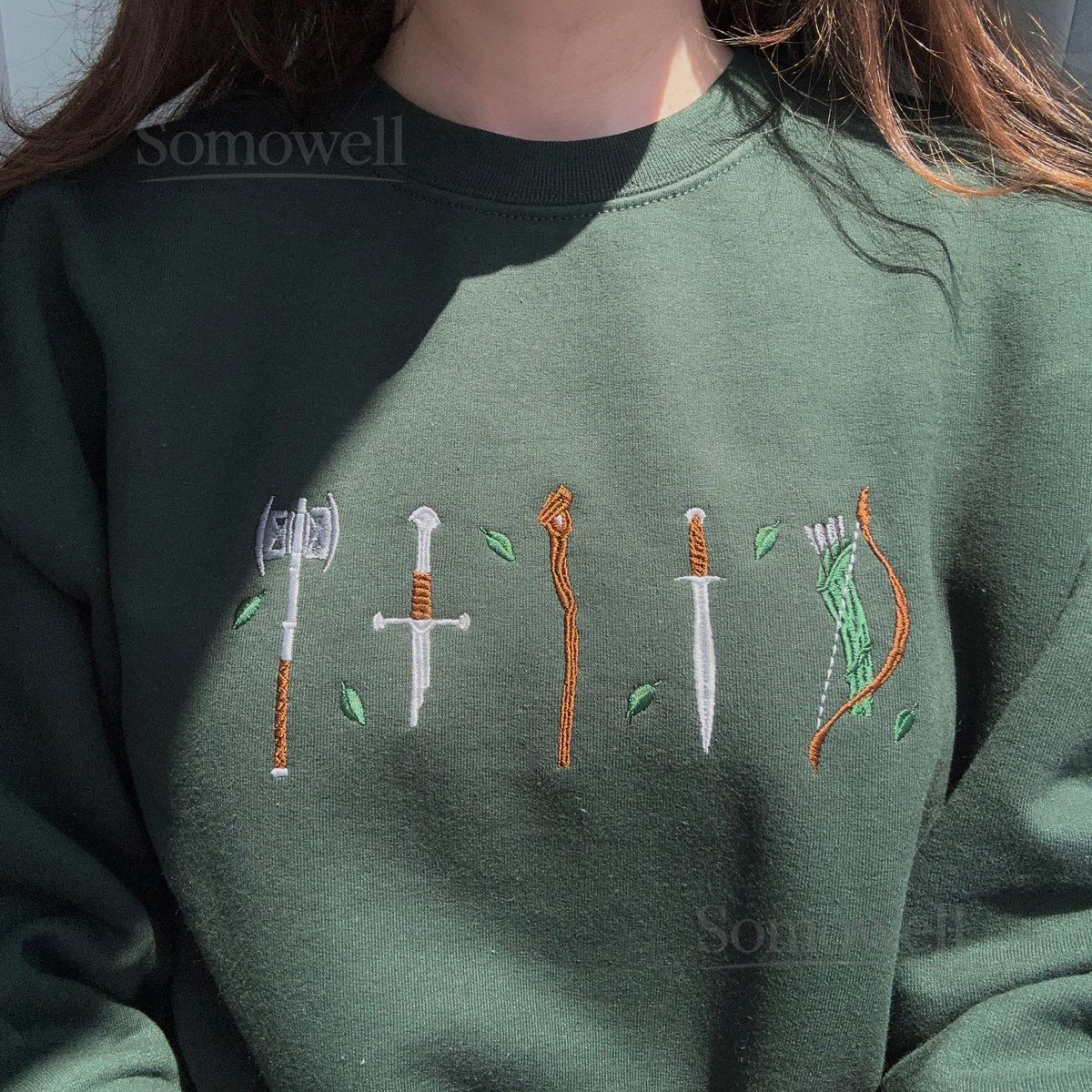 Swords embroidered sweatshirt Swords embroidered shirt book sweatshirt bookish sweatshirt book shirt bookish shirt_156