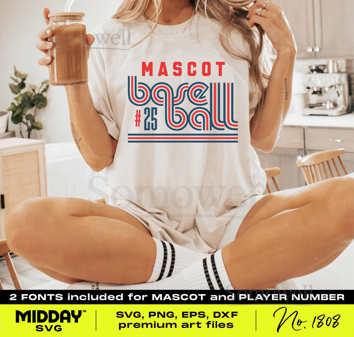 Retro-inspired Baseball Team Template With Font for Team Name and Player Number Perfect for Team Shirts Baseball Moms or Dads_759