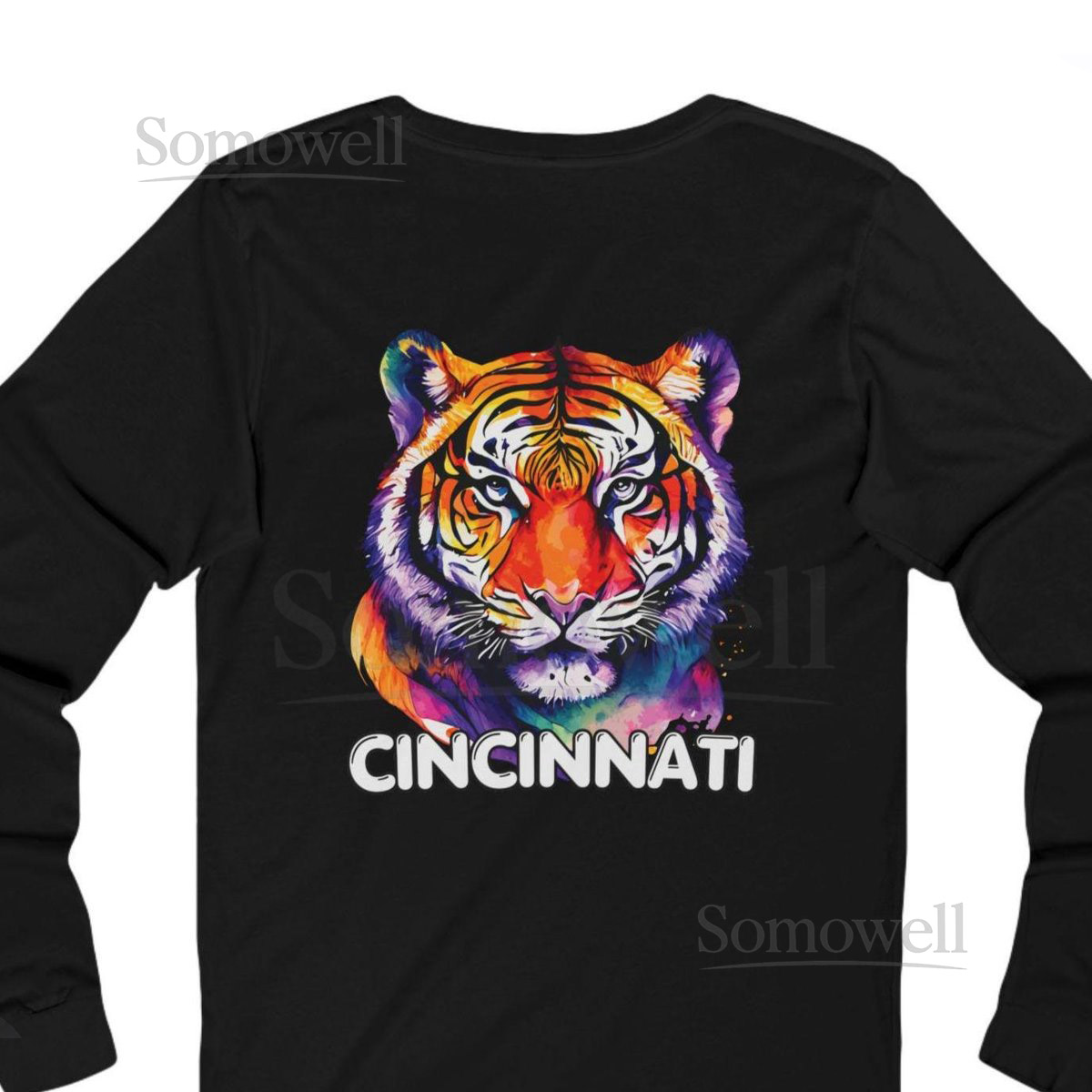 Bengal Tiger Long Sleeve T-Shirt Cincinnati Football Fan Shirt_195