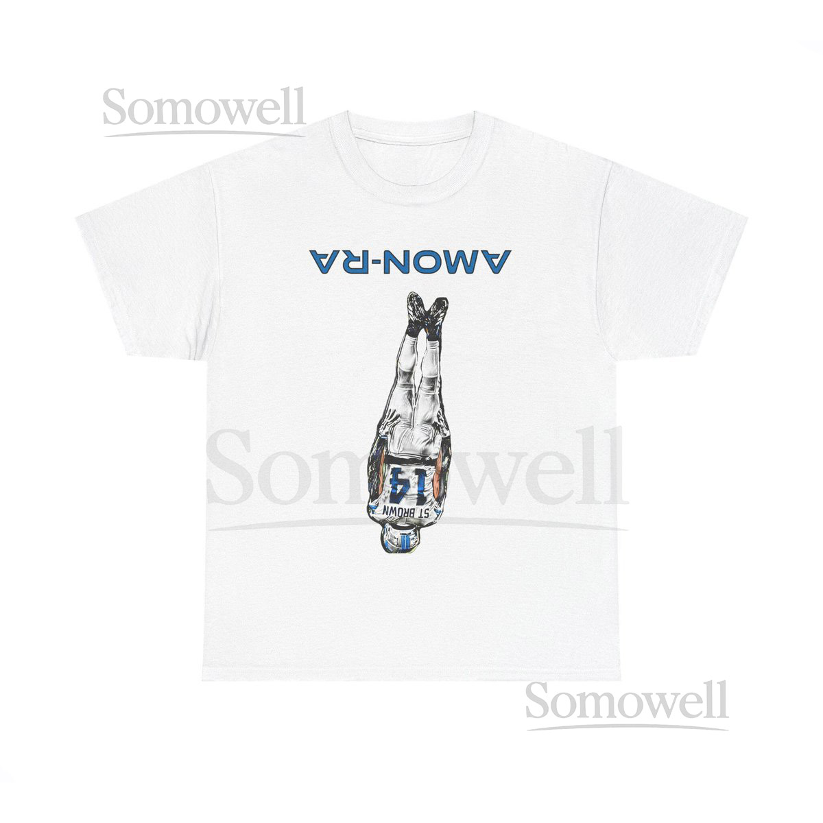 Amon-Ra St Brown Celebration Cotton Tee Shirt Unisex Heavy Cotton T-Shirt Detroit Lions Headstand Celebration_19