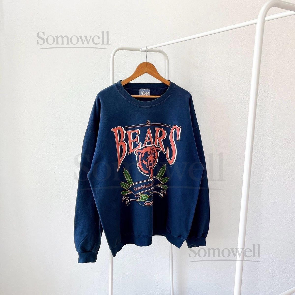 Vintage 90s Chicago Bears NFL football 1995 vintage Lee sport blue sweatshirt XL_951