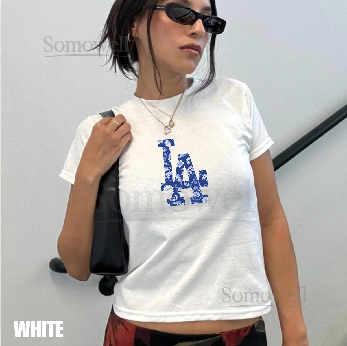 LA Baby Tee LA Paisley Bandana Shirt Los Angeles Baby Tee I Love LA Baby Tee_501