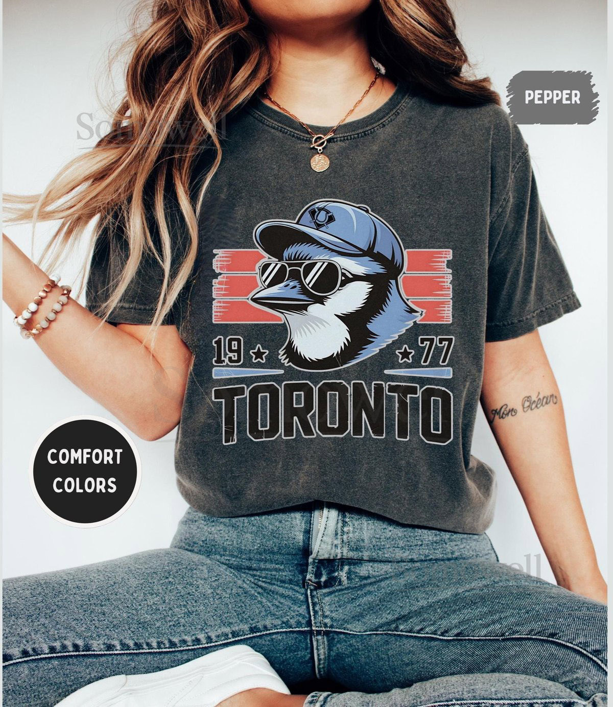 Toronto Baseball Comfort Colors T-Shirt Unisex Garment-Dyed Shirt Blue Jays Sports Fan Wear Gift for Baseball Lovers_828