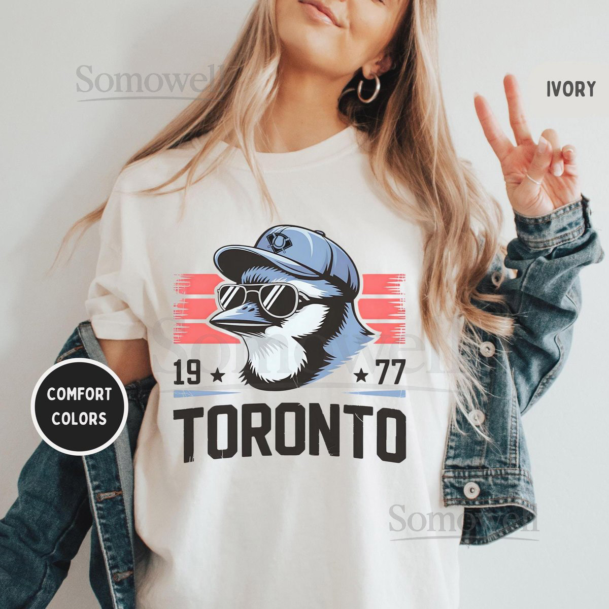 Toronto Baseball Comfort Colors T-Shirt Unisex Garment-Dyed Shirt Blue Jays Sports Fan Wear Gift for Baseball Lovers_829