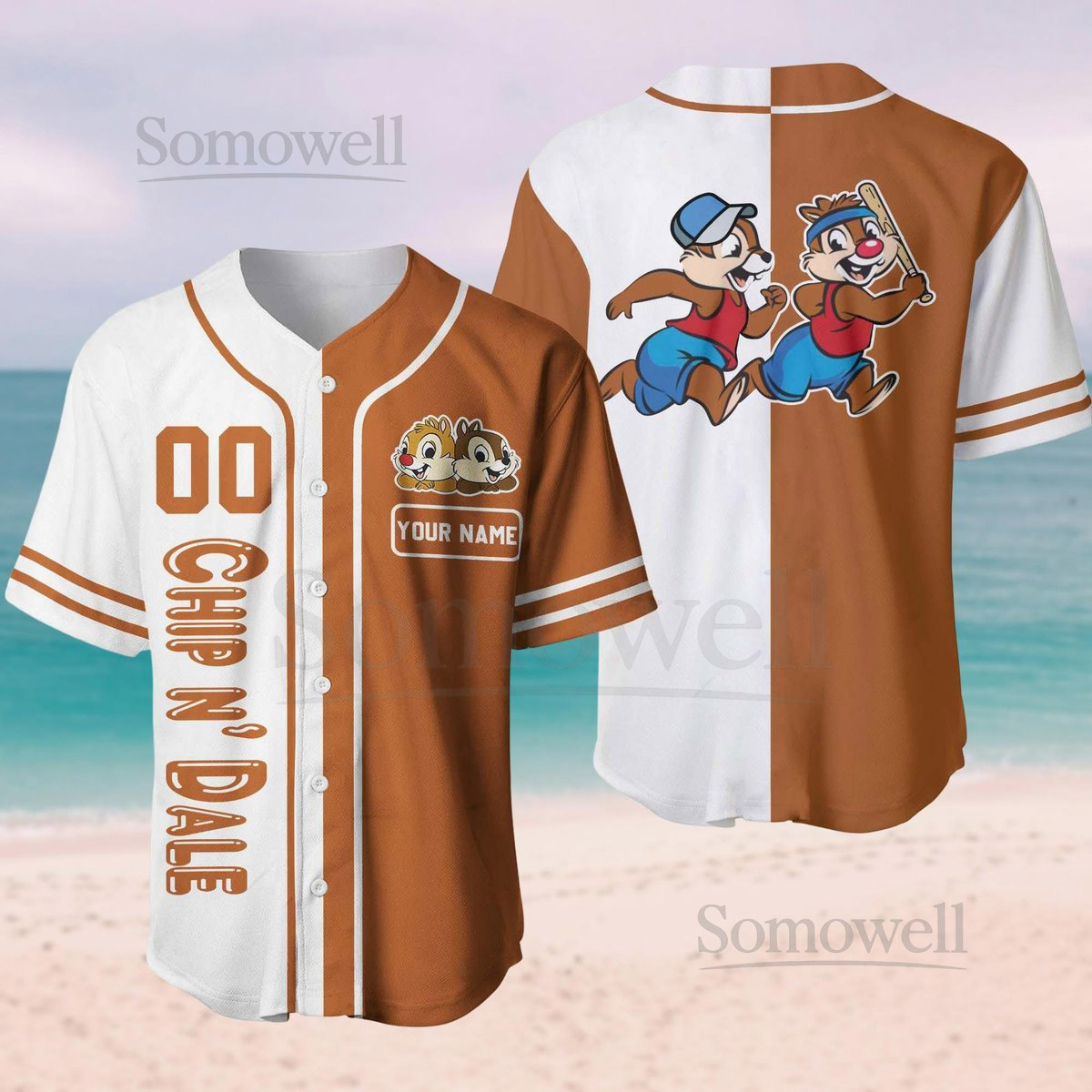 Custom Chip And Dale Baseball Jersey Disney Vacation Gifts Funny Magic Kingdom Shirt Disney Family Trip Shirt Valentine Couple Gift_3